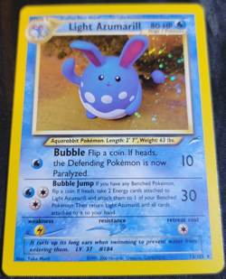 Holo Foil Light Azumarill # 13/105 Neo Destiny Set Pokemon Trading TCG Cards LP - Image 1