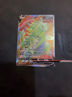 Pokemon TCG Tyranitar v Full Art Holo Card 154/163 SWSH05 Battle Styles - Image 1