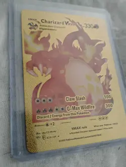 Charizard VMAX Gold Pokemon Card Fan Art NM - Image 1