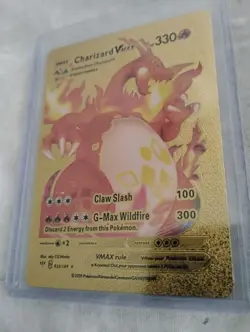 Charizard VMAX Gold Pokemon Card Fan Art NM - Image 2