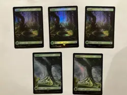 Forest - MTG Final Fantasy - FOIL - NM (Set Of 5) - Image 1