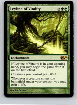 Magic the Gathering Leyline of Vitality Magic 2011 (M11) MTG Free Shipping! - Image 1