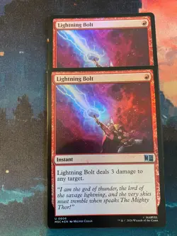 MTG Marvel Super Heroes Lightning Bolt Foil x 2 - Image 1