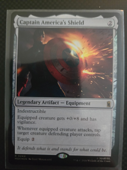 Magic: The Gathering Marvel Captain America's Shield Equipment #0244 MTG Foil - Image 1