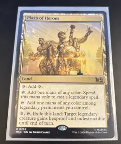 Plaza of Heroes 255 Rare Commander: Marvel Super Heroes Magic: The Gathering NM - Image 1