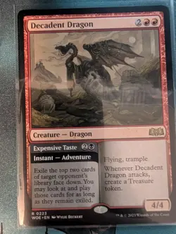 Decadent Dragon 223 Rare Wilds of Eldraine Magic: The Gathering Lightly Played - Image 1