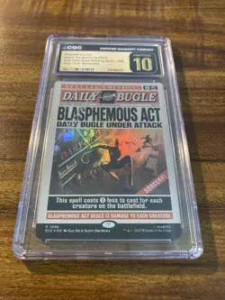 MTG✨BLASPHEMOUS ACT Full Art 🌈 FOIL✨SLD SPIDER-MAN: Daily Bugle CGC 10 PRISTINE - Image 5