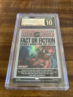 MTG✨FACT OR FICTION Full Art 🌈 FOIL✨SLD SPIDER-MAN: Daily Bugle CGC 10 PRISTINE - Image 5