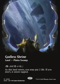 Godless Shrine 280 Borderless Magic: The Gathering Edge of Eternities Rare NM - Image 1