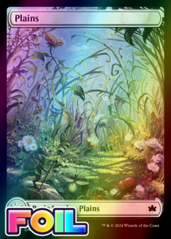 x1 Plains BLB Bloomburrow MTG 263 FOIL FULL ART BASIC LAND M/NM 1x - Image 1