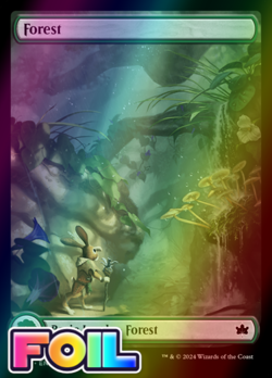 x1 Forest BLB Bloomburrow MTG 278 FOIL FULL ART BASIC LAND M/NM 1x - Image 1