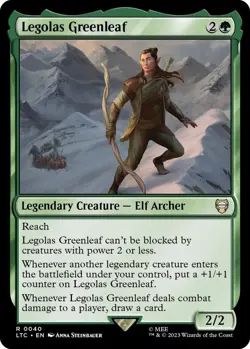 Legolas Greenleaf 40 Commander: Lord of the Rings: Tales of Middle-earth MTG LP - Image 1