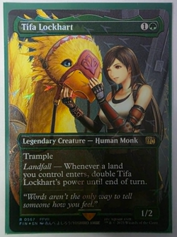 Tifa Lockha (Borderless) (Chocobo Track Foil) Commander: Final Fantasy Foil 0567 - Image 1