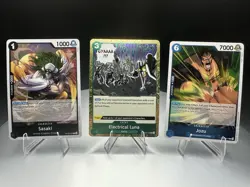 One Piece OP08 Two Legends Sasaki Jozu Electrical Luna Rare 3 Card Lot NM - Image 1
