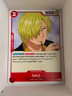 OP01-013 Sanji NON FOIL English R One Piece TCG Card Game - Image 1