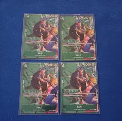 Sanji (Winner Pack 2025 Vol. 1)EB01-014 One Piece Promotion Cards 4 Card Playset - Image 1