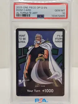 One Piece 2025 Op 12 English Don!! Card Silvers Rayleigh Psa 10 - Image 1