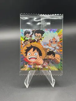 Monkey D. Luffy SW10-02 SGR Wafer Sticker Sealed Japanese One Piece Near Mint - Image 1