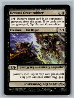 MTG Champions of Kamigawa Nezumi Graverobber / Nighteyes the Desecrator #129/306 - Image 1