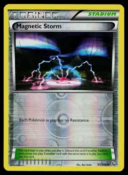Pokemon Card Flashfire Magnetic Storm 91/106 Reverse Holo Uncommon - Image 1