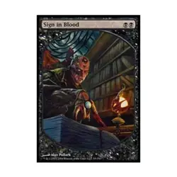 WOTC MtG Magic Player Reward Promos Sign in Blood (P) EX - Image 1