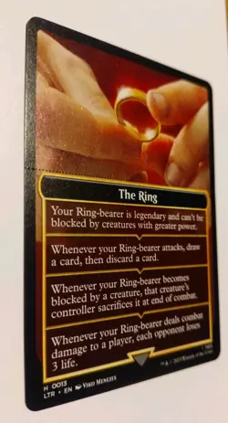 MTG Magic The Gathering Lord Of The Rings Helper Card The Ring NM 0013 H - Image 1