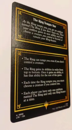 MTG Magic The Gathering Lord Of The Rings Helper Card The Ring NM 0013 H - Image 2