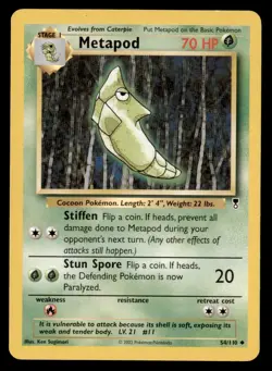 2X Pokemon Card Metapod Legendary Collection 54/110 LIGHTLY PLAYED Non-Holo TCG! - Image 1
