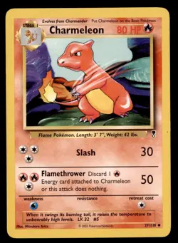 2X Pokemon Card Charmeleon Legendary Collection 37/110 LIGHTLY PLAYED Non-Holo!! - Image 1