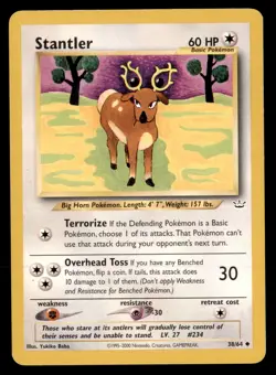 3X Pokemon Card Stantler Neo Revelation 38/64 LIGHTLY PLAYED Non-Holo Common TCG - Image 1