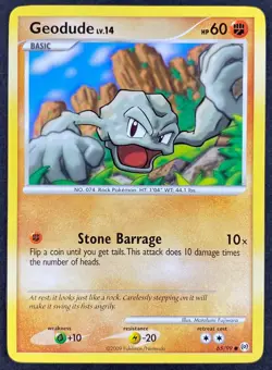 4X Pokemon Card Geodude Arceus LV.14 65/99 NEAR MINT Non-Holo Common TCG!!!!!!!! - Image 1