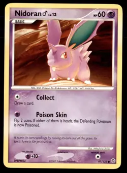 4X Pokemon Card Nidorin LV.13 Secret Wonders 97/132 LIGHTLY PLAYED Non-Holo TCG! - Image 1