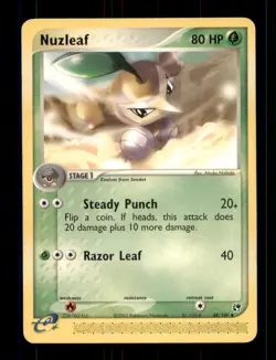 2X Pokemon Card Nuzleaf (EX Sandstorm) 48/100 HEAVILY PLAYED Non-Holo Uncommon!! - Image 1