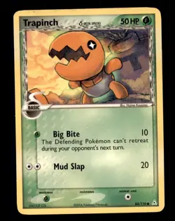 2X Pokemon Card Trapinch (EX Holon Phantoms) 84/110 MODERATELY PLAYED Common TCG - Image 1
