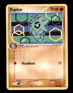 3X Pokemon Card Pupitar (EX Dragon Frontiers) 58/101 MODERATELY PLAYED Common!!! - Image 1
