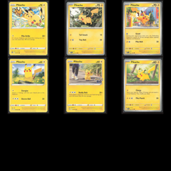 6x Pikachu Pokemon TCG Card Collection Lot Unique Electric Non Holo - Image 1