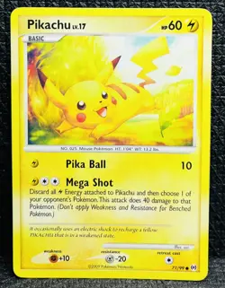 Pikachu 71/99 Common Non Holo Arceus Pokemon Card LP Condition - Image 1