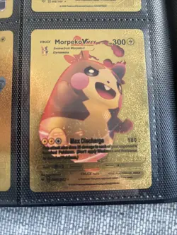 2020 Pokemon Morpeko VMAX Dynamax 080/202* Gold Foil Display Card HP300 NM/Mint - Image 1
