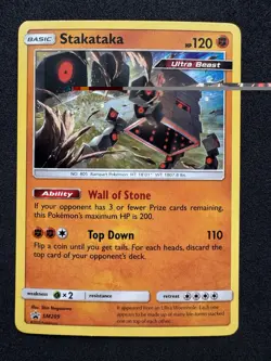 Stakataka SM209 Sun & Moon Promo Holo Ultra Beast English Pokemon Card 2019 - Image 1