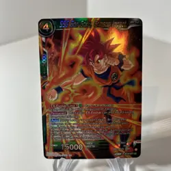 Dragon Ball Super CCG SSG Son Goku Crimson Impact BT19-077 UC Foil Bandai Card - Image 1