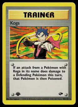 Pokemon Card - Koga Gym Challenge 106/132 1st Edition Rare - Image 1