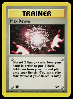 Pokemon Card - Max Revive Gym Challenge 117/132 1st Edition Uncommon - Image 1