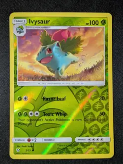 Pokemon TCG Ivysaur 002/073 Shining Legends Uncommon Reverse NM - Image 2