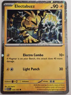 Pokemon - Electabuzz 125/165 - 151 Cosmos Holo - NM - SWIRL 🌀 - Image 1