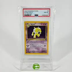 Pokemon TCG Fossil Hypno 8/62 Holo English PSA 8 - Image 1