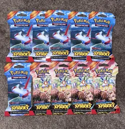 10x Pokemon Surging Sparks New Sealed Blister Booster Pack - Image 1