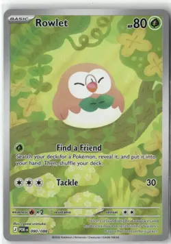 Rowlet 090/088 Holo Illustration Rare Perfect Order Pokemon Near Mint - Image 1