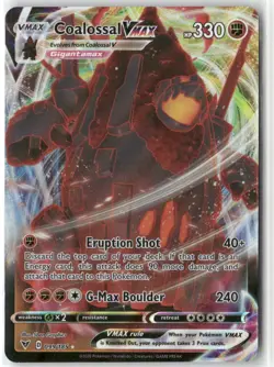 Coalossal VMAX 099/185 Holo VMAX Rare Vivid Voltage Pokemon Lightly Played - Image 1