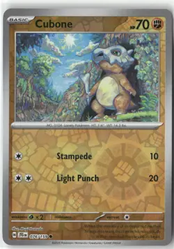 Cubone 076/159 Common Journey Together Pokemon Reverse Holo Near Mint - Image 1