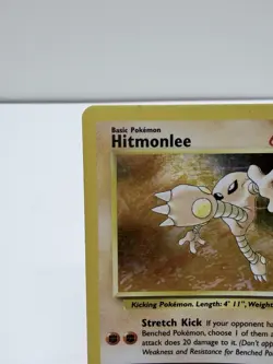 1999 Pokemon Hitmonlee Holo 7/62 Unlimited TCG Fossil Rare WoTC Vintage LP - Image 2